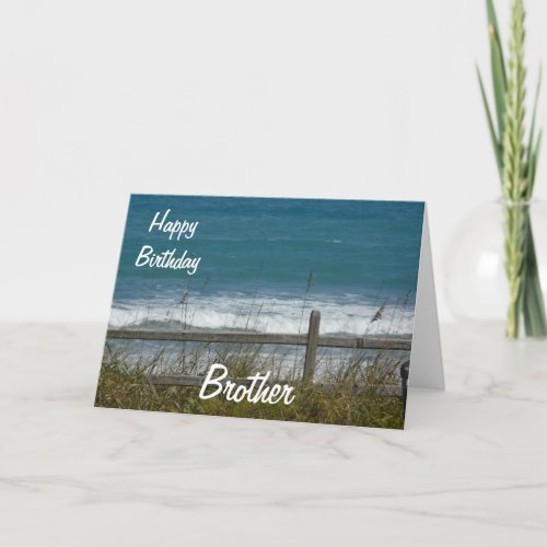 Happy Birthday Brother_Ocean Waves Card