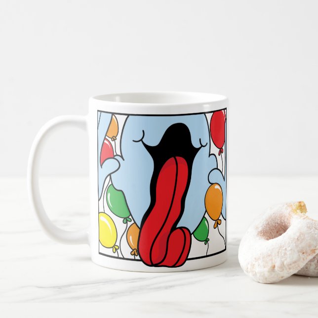 Happy Birthday Brother on classic white coffee mug (With Donut)