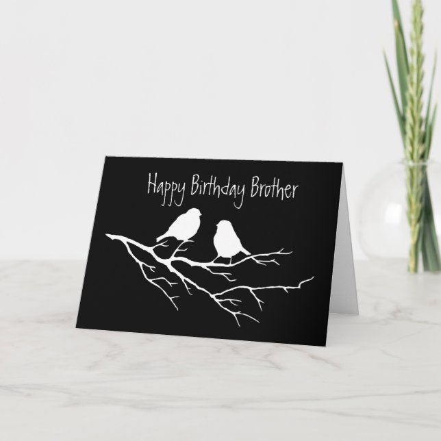 Happy Birthday Brother Special Friend, Two Birds Card (Front)