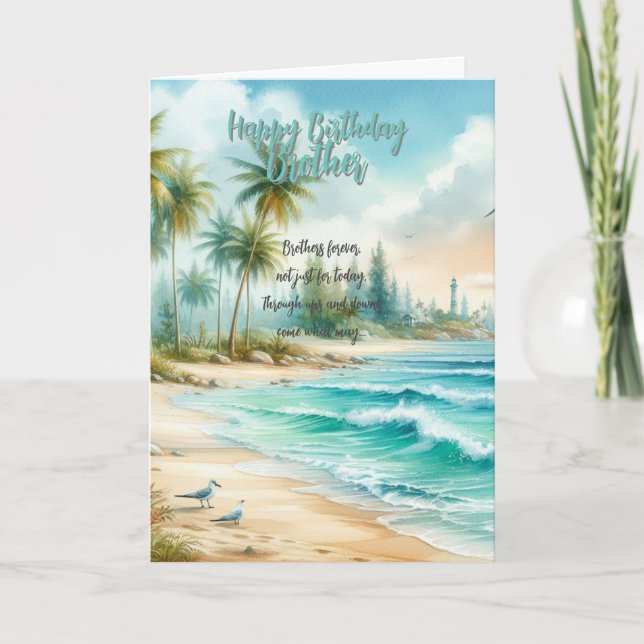 Happy Birthday Brother Thank You Card (Front)