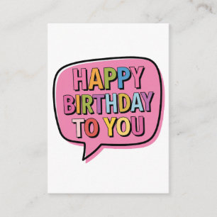 Happy Birthday Bubble Enclosure Card