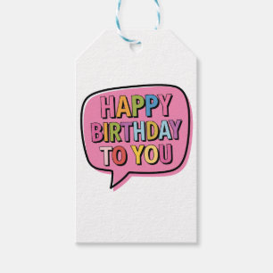 Happy Birthday Bubble Gift Tags