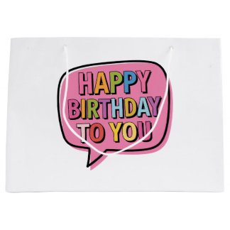 Happy Birthday Bubble Large Gift Bag