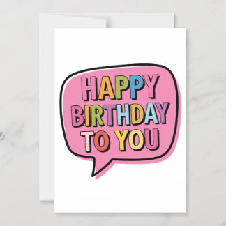 Happy Birthday Bubble Magnetic Invitation