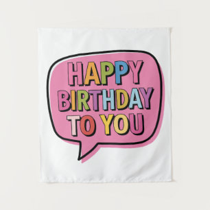 Happy Birthday Bubble Tapestry