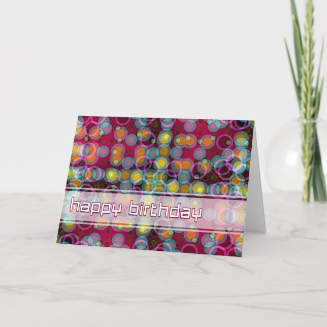 Happy Birthday Bubbles Card (Front)