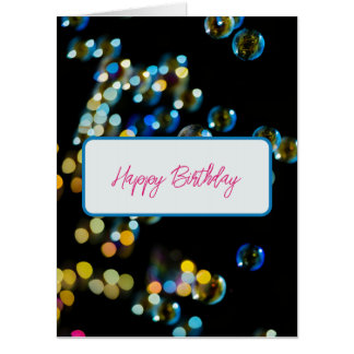 Happy Birthday Bubbles Custom Text Giant Jumbo Card