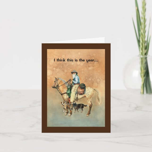 Happy Birthday Buckaroo Folded Greeting Card (Front)