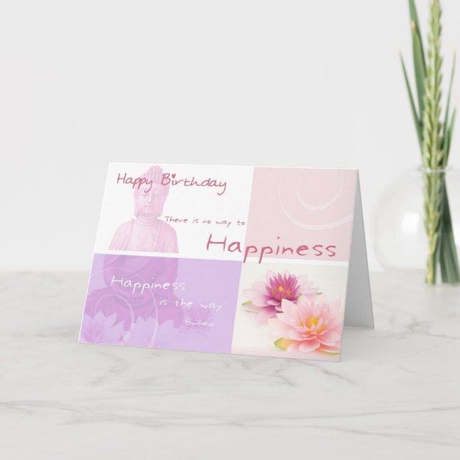 Happy Birthday Buddah Card (Front)