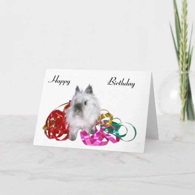 Happy Birthday Bunny Card (Front)