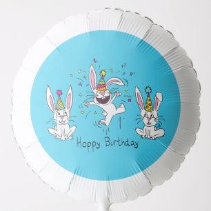 Happy Birthday Bunny Mylar Balloon