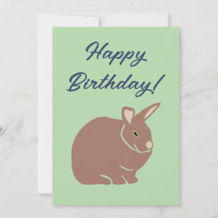 Happy Birthday Bunny Rabbit Holiday Card