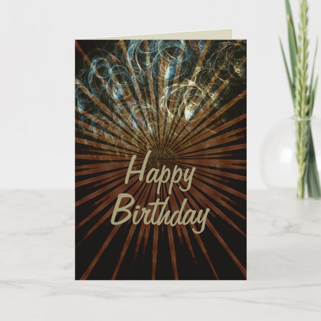 Happy Birthday Burst Card (Front)