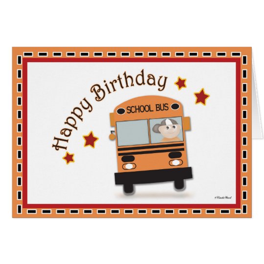 Happy Birthday Bus Driver Card | Zazzle