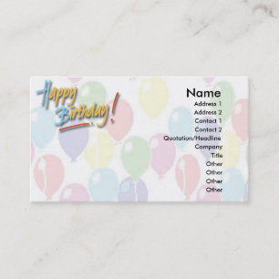 Happy Birthday Business Card