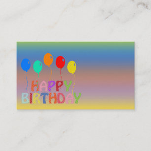 Happy Birthday Business Card
