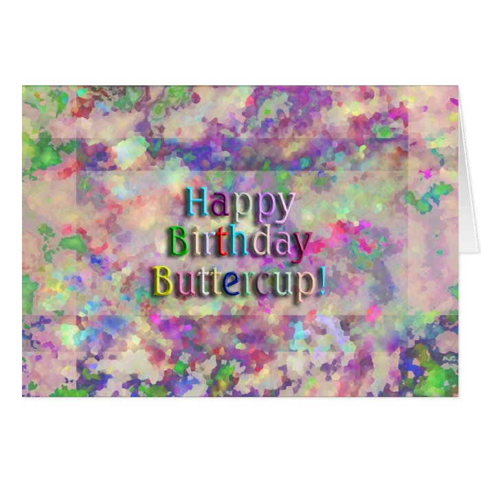 Happy Birthday Buttercup Greeting Card