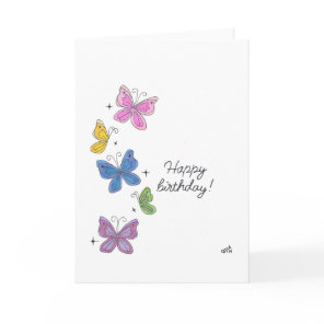 Happy Birthday Butterflies - Multiple - Cards