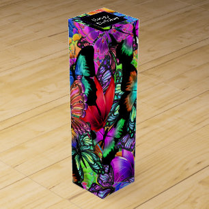 Happy Birthday Butterflies Wine Box