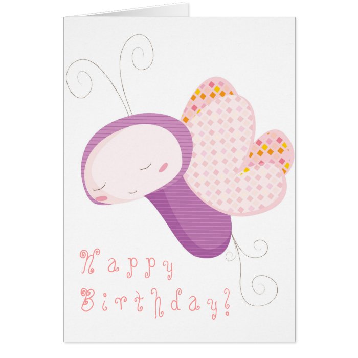 "Happy Birthday" Butterfly Baby Card