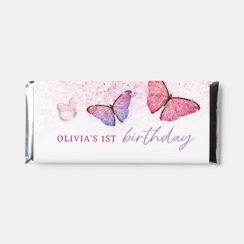 Happy Birthday Butterfly Girl Birthday Party Favor Hershey Bar Favors