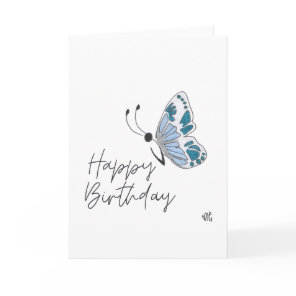 Happy Birthday Butterfly - Single - Card