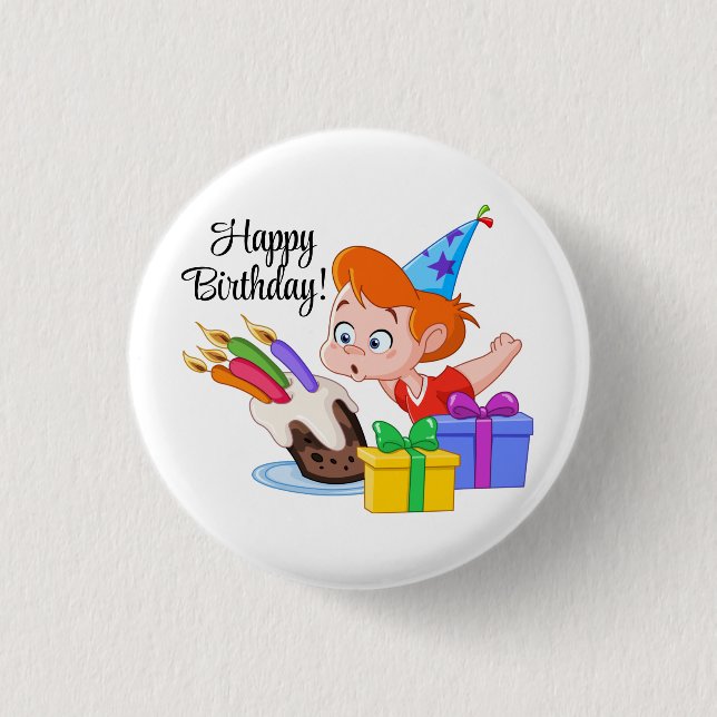 Happy Birthday  Button (Front)