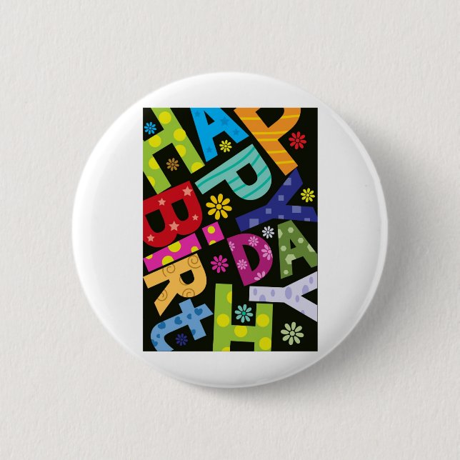Happy Birthday Button (Front)