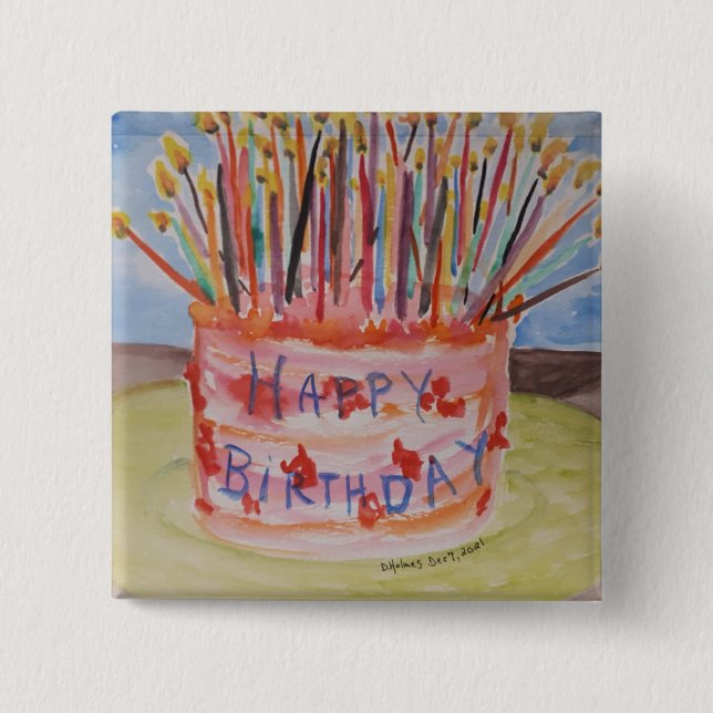 Happy Birthday Button (Front)