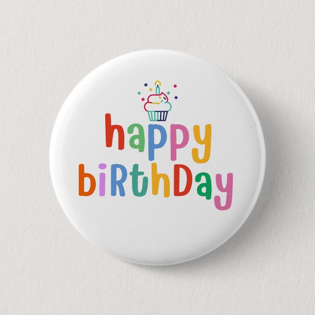 happy birthday button (Front)
