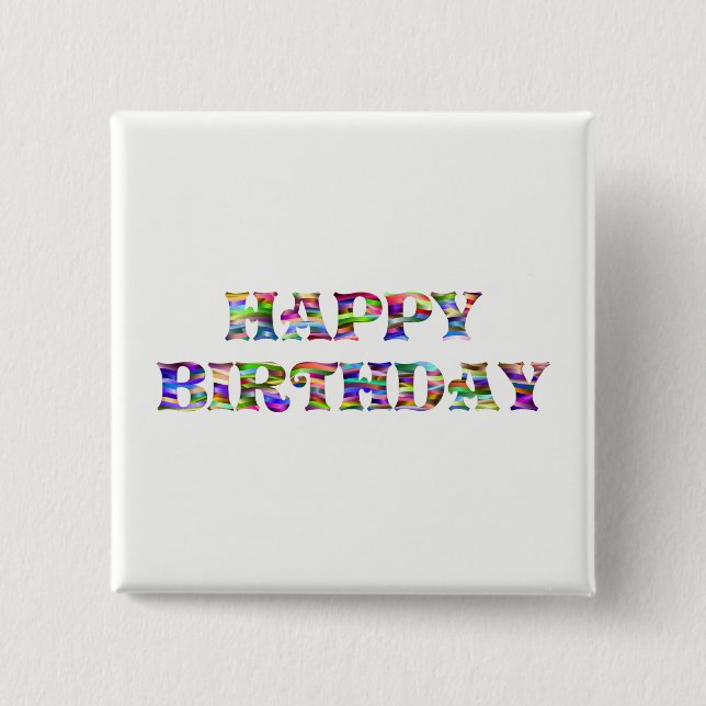 Happy Birthday Button (Front)