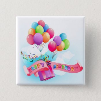 Happy Birthday Button by Taniastore at Zazzle