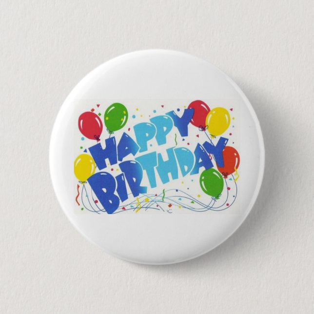 Happy Birthday Button (Front)