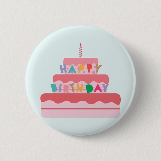 Happy Birthday Button (Front)