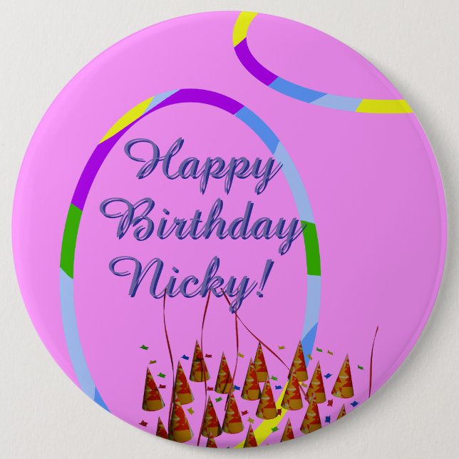 Happy Birthday Button (Front)