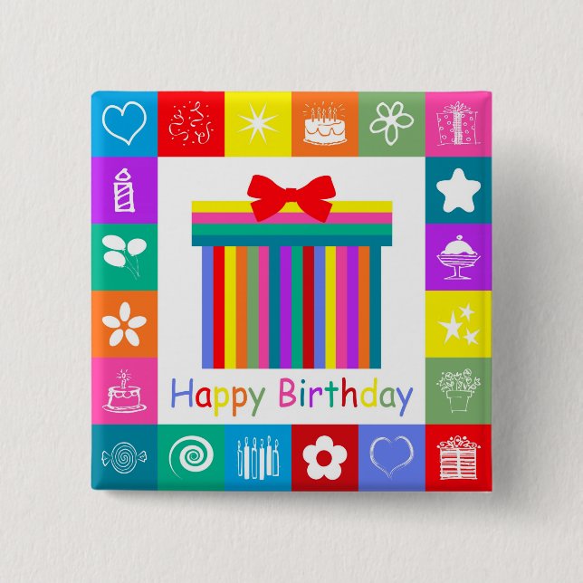 Happy Birthday Button (Front)