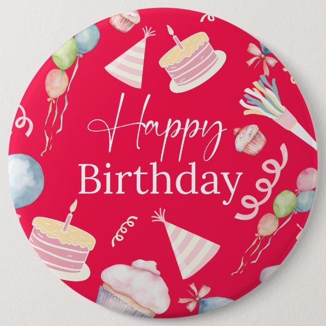 Happy Birthday Button (Front)