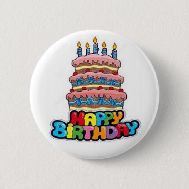 Happy Birthday button 1 (Front)