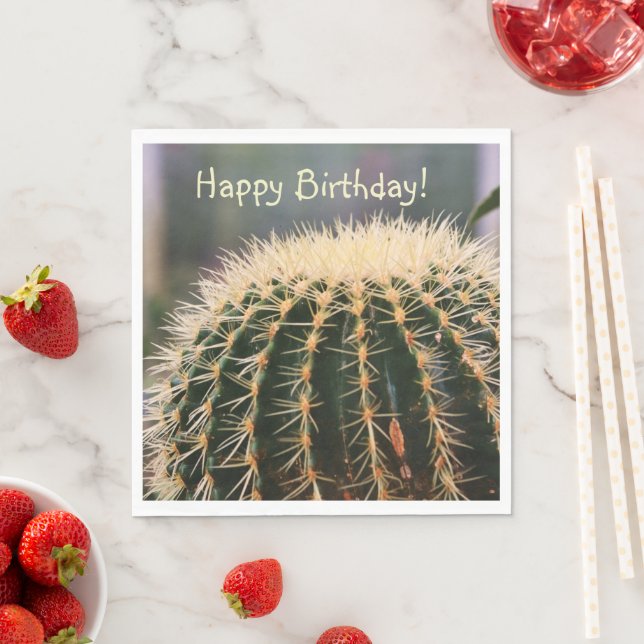 Happy Birthday Cactus Napkins (Insitu)