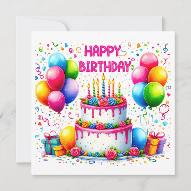 Happy Birthday Cake (Front)