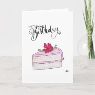Happy Birthday Cake 1 Card