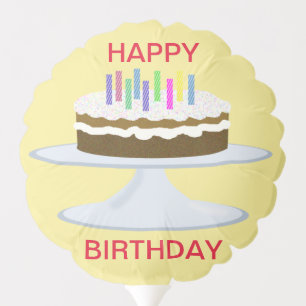 Happy Birthday cake and candles Balloon