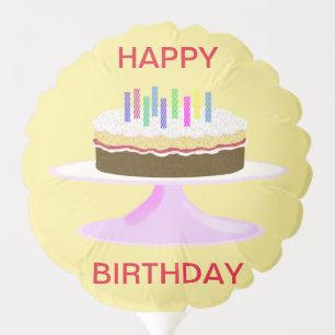 Happy Birthday cake and candles Balloon
