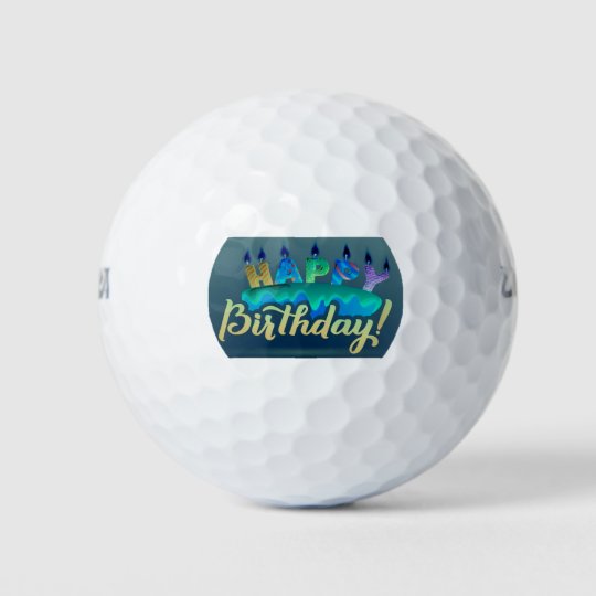 ***HAPPY BIRTHDAY CAKE AND CANDLES*** GOLF BALL