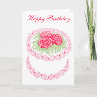 Happy Birthday Cake Card