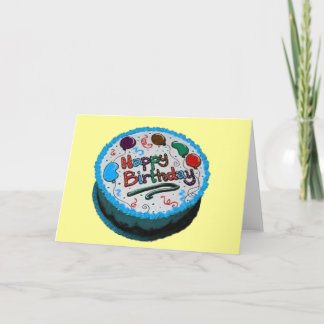 Happy Birthday Cake Card