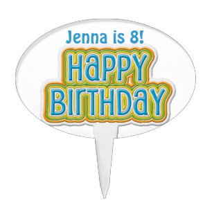Happy Birthday  Cake Cupcake Topper