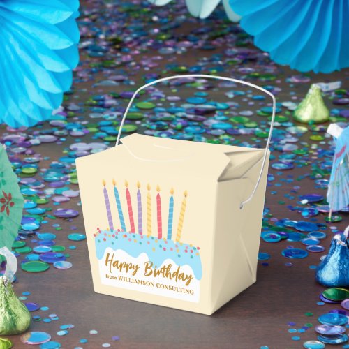 Happy Birthday Cake Custom Office Party Fortune Favor Boxes