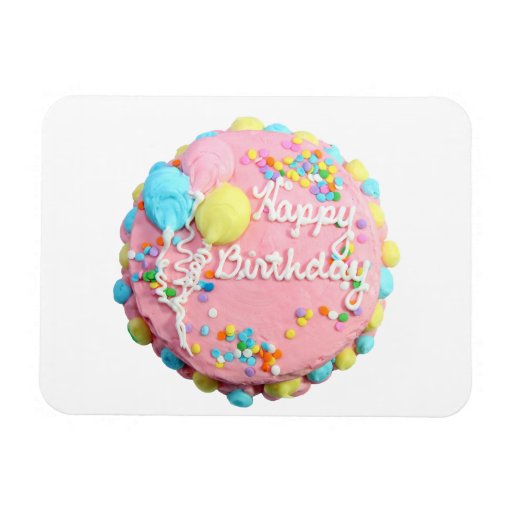 Happy Birthday Cake Flexi Magnet | Zazzle