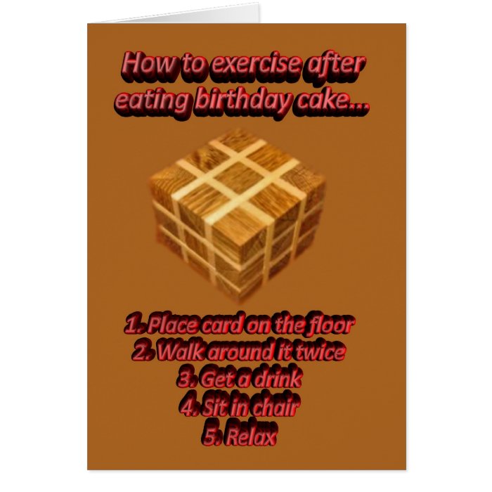 Happy Birthday cake funny humorous Birthday wishes Greeting Card